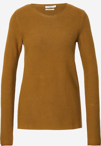 TOM TAILOR Sweater 'Ottoman' in Brown: front