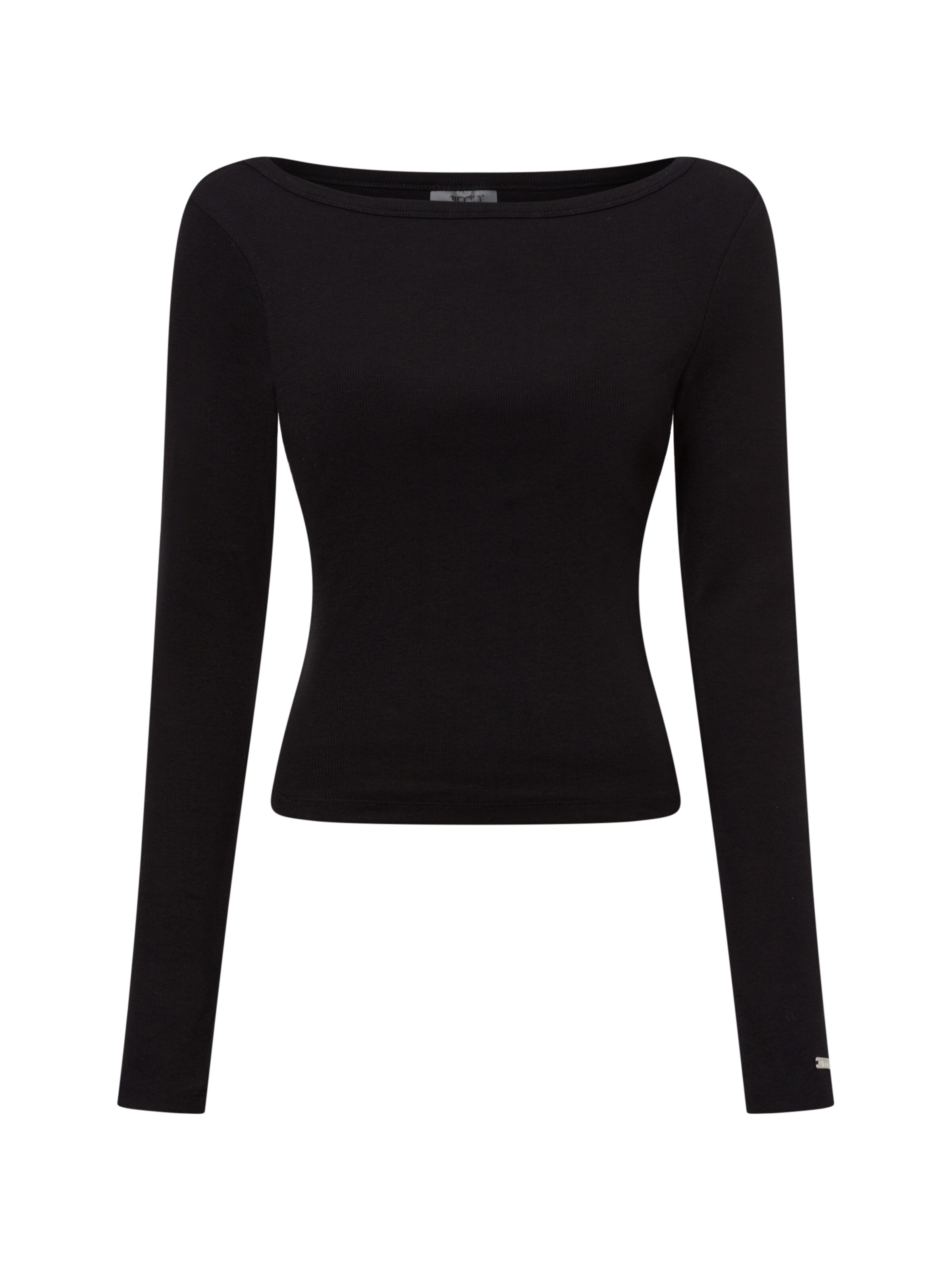 Aim'n Langarmshirt ' Ease Ribbed Long Sleeve ' in schwarz, Produktansicht