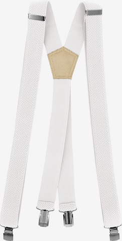 Fabio Farini Suspenders in White: front