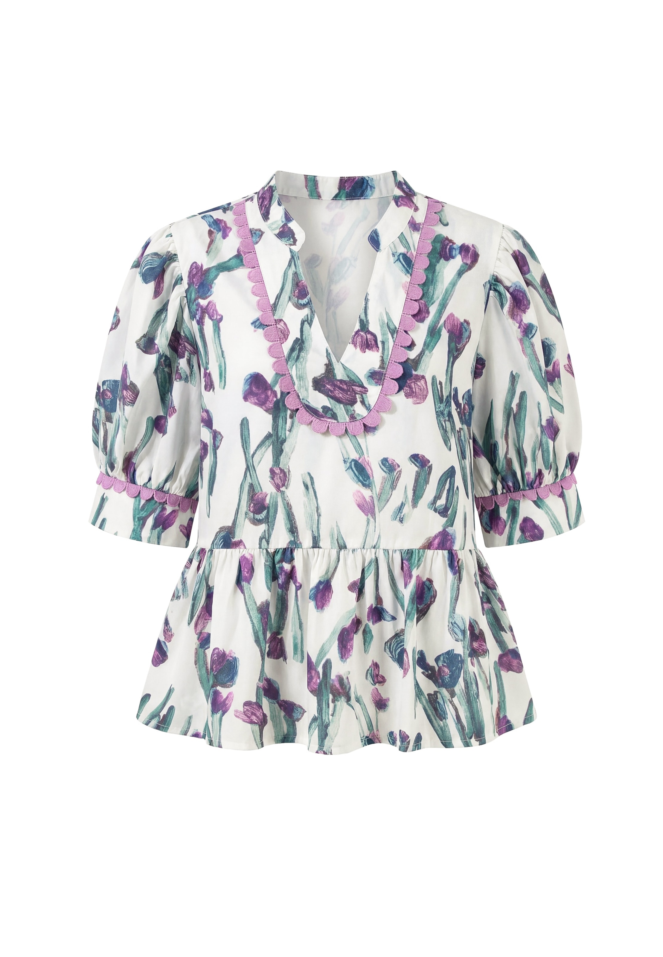 Usha - Blusa en blanco: frente
