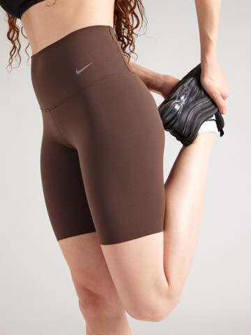 NIKE Skinny Workout Pants 'ZENVY' in Brown