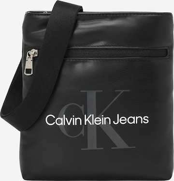 Calvin Klein Jeans Чанта за през рамо тип преметка в черно: отпред