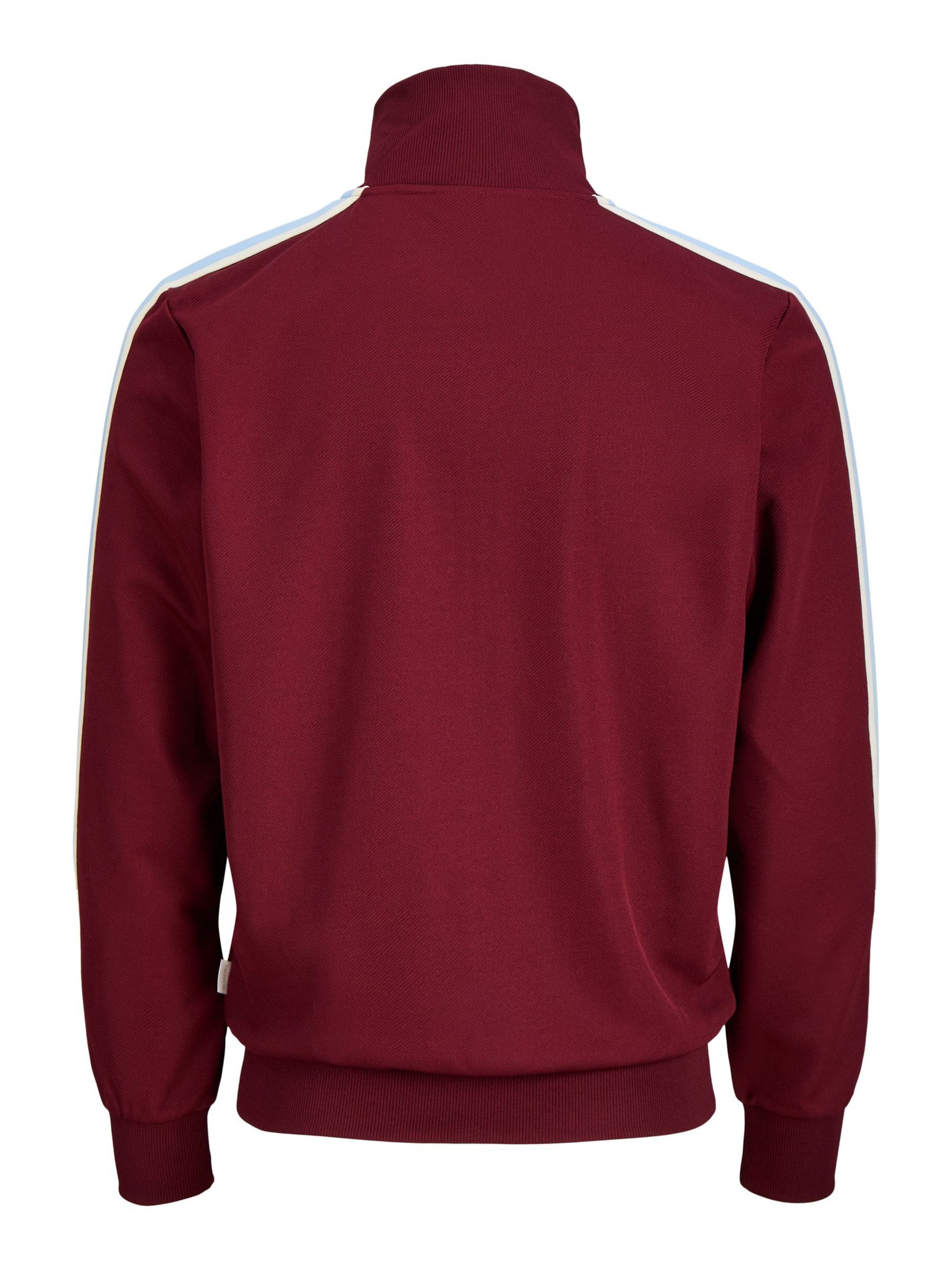 JACK & JONES - Sudadera con cremallera en rojo