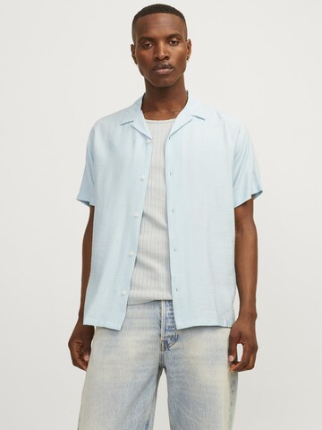 JACK & JONES Regular fit Button Up Shirt in Blue: front