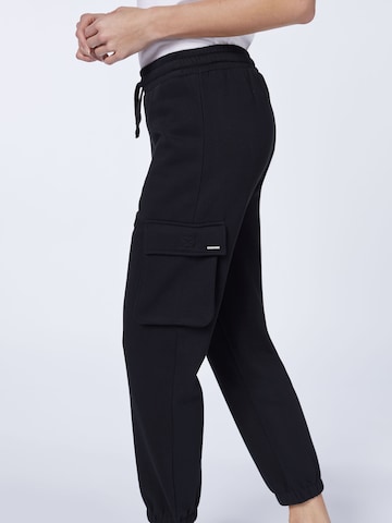 CHIEMSEE Tapered Cargo Pants in Black