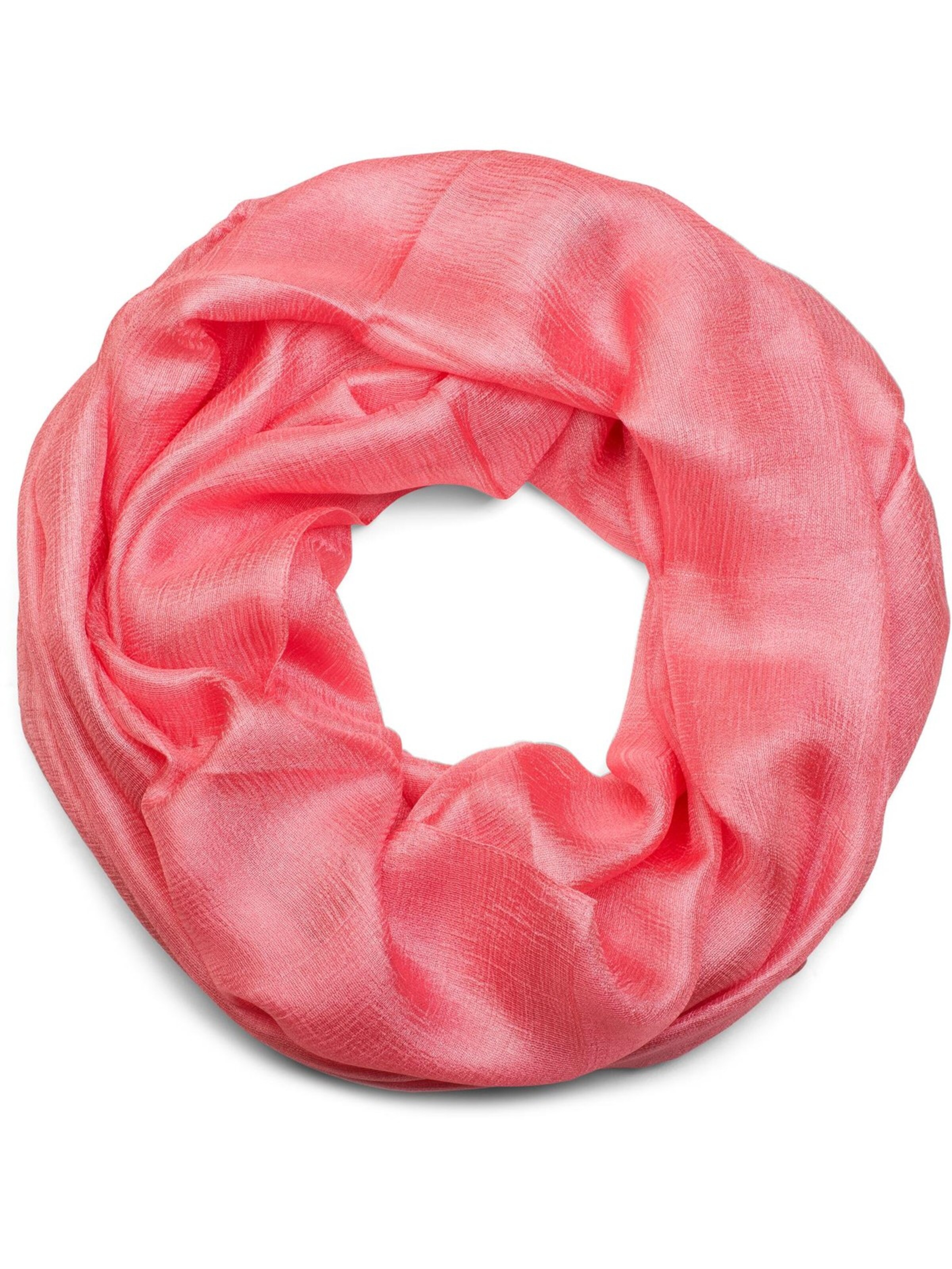 styleBREAKER Schlauchschal 'Seidiger Einfarbiger Loop'‌‌‌‌‌‌‌ in Pink: Vorderseite