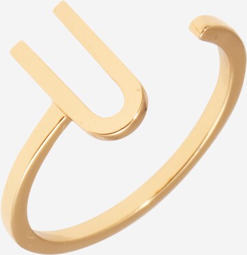 Design Letters Ring in Goud: voorkant