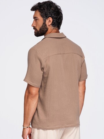 Ombre Regular fit Button Up Shirt in Brown