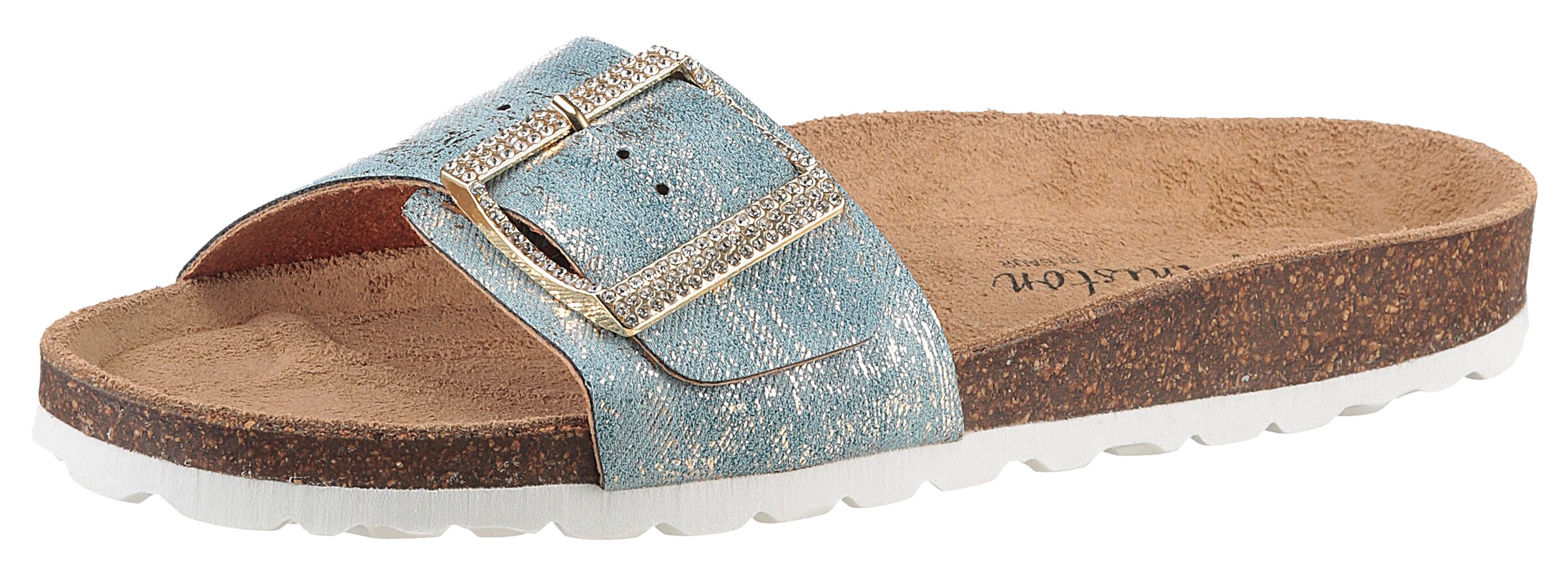 Aniston Mules in Blue: front