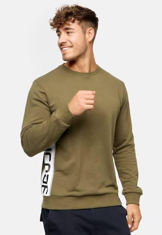 Sweat-shirt 'Nilon' INDICODE JEANS en vert : devant