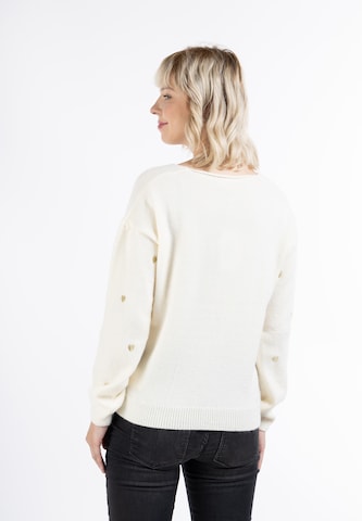 MYMO Pullover 'Nolie' in Weiß