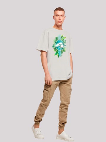 F2 T-Shirt 'F2 Tropical Surfboards Sommer' in Grau