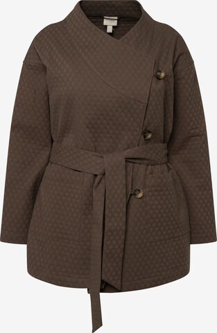 Ulla Popken Between-Season Jacket in Brown: front