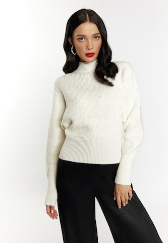 faina - Pullover em branco: frente