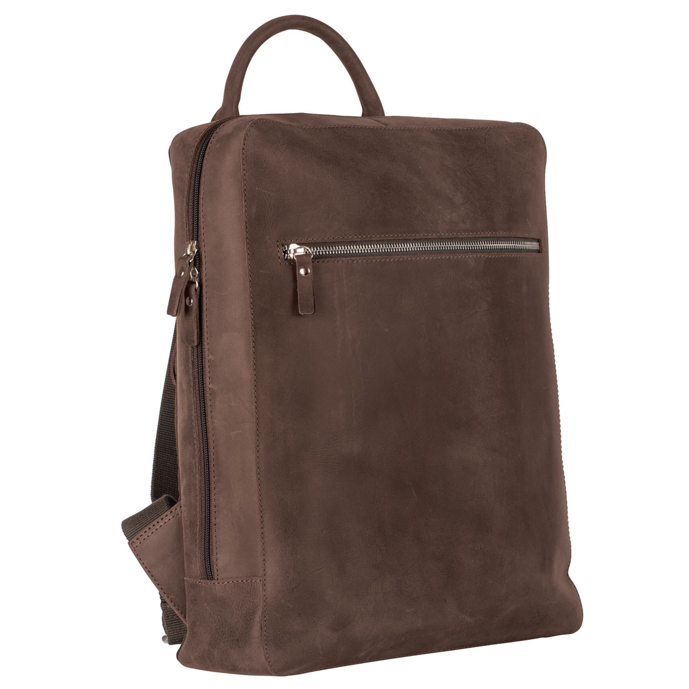 LEONHARD HEYDEN Rucksack 'Salisbury' in Braun: Vorderseite