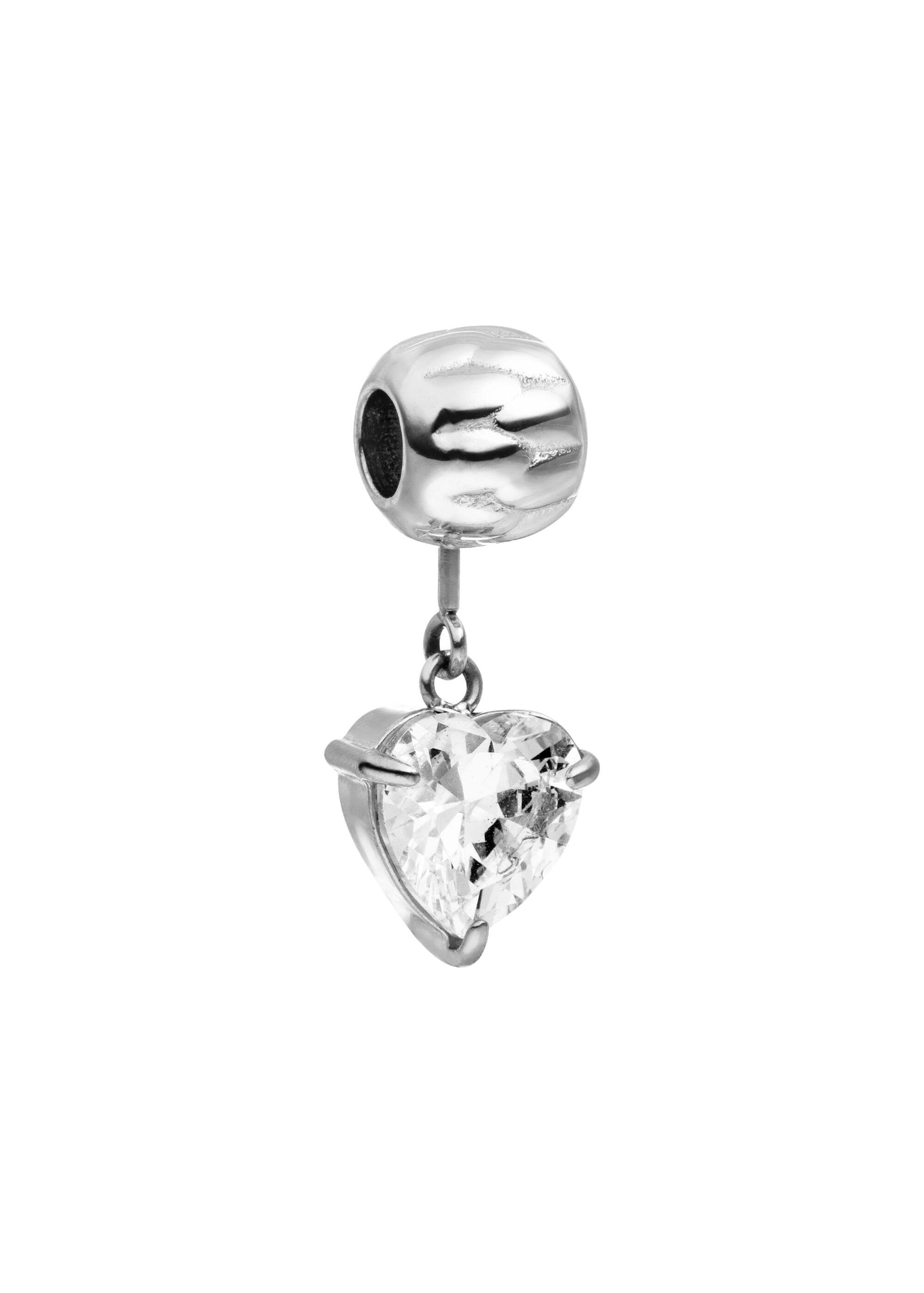PURELEI Anhänger 'White Heart' in Silber: Vorderseite