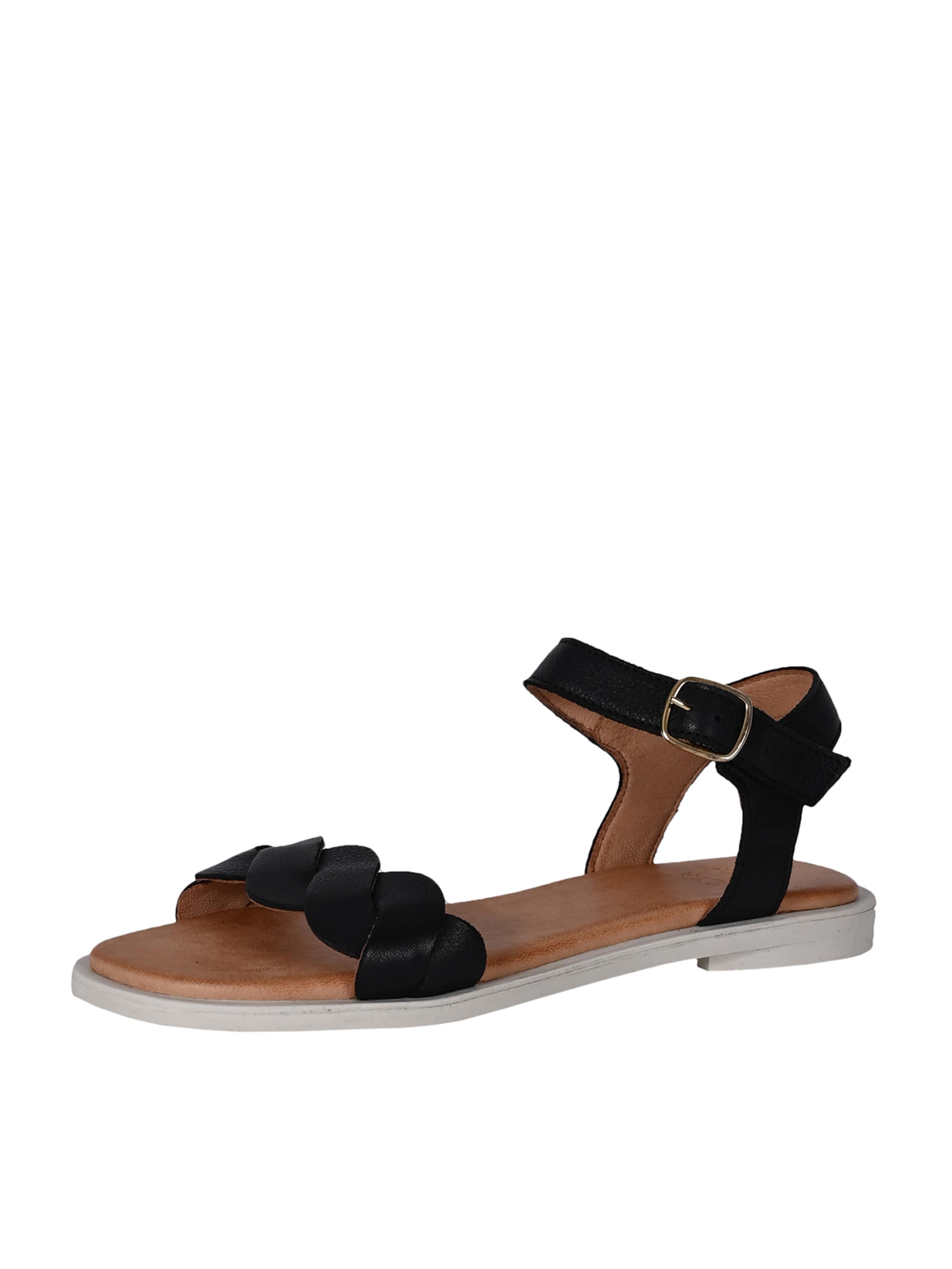 Apple of Eden Sandaal 'AVA' in Zwart: voorkant