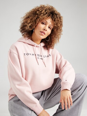 Tommy Hilfiger Curve Sweatshirt in Roze: voorkant