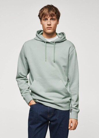 MANGO MAN Sweatshirt 'Bone' in Groen: voorkant