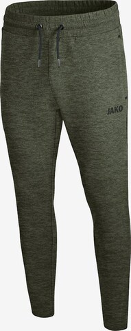 JAKO Tapered Workout Pants in Green: front