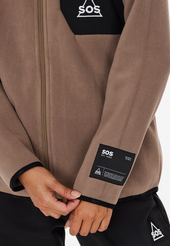 SOS Fleece Jacket 'Garmisch' in Brown