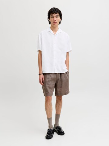 JACK & JONES Comfort fit Button Up Shirt 'Summer' in White
