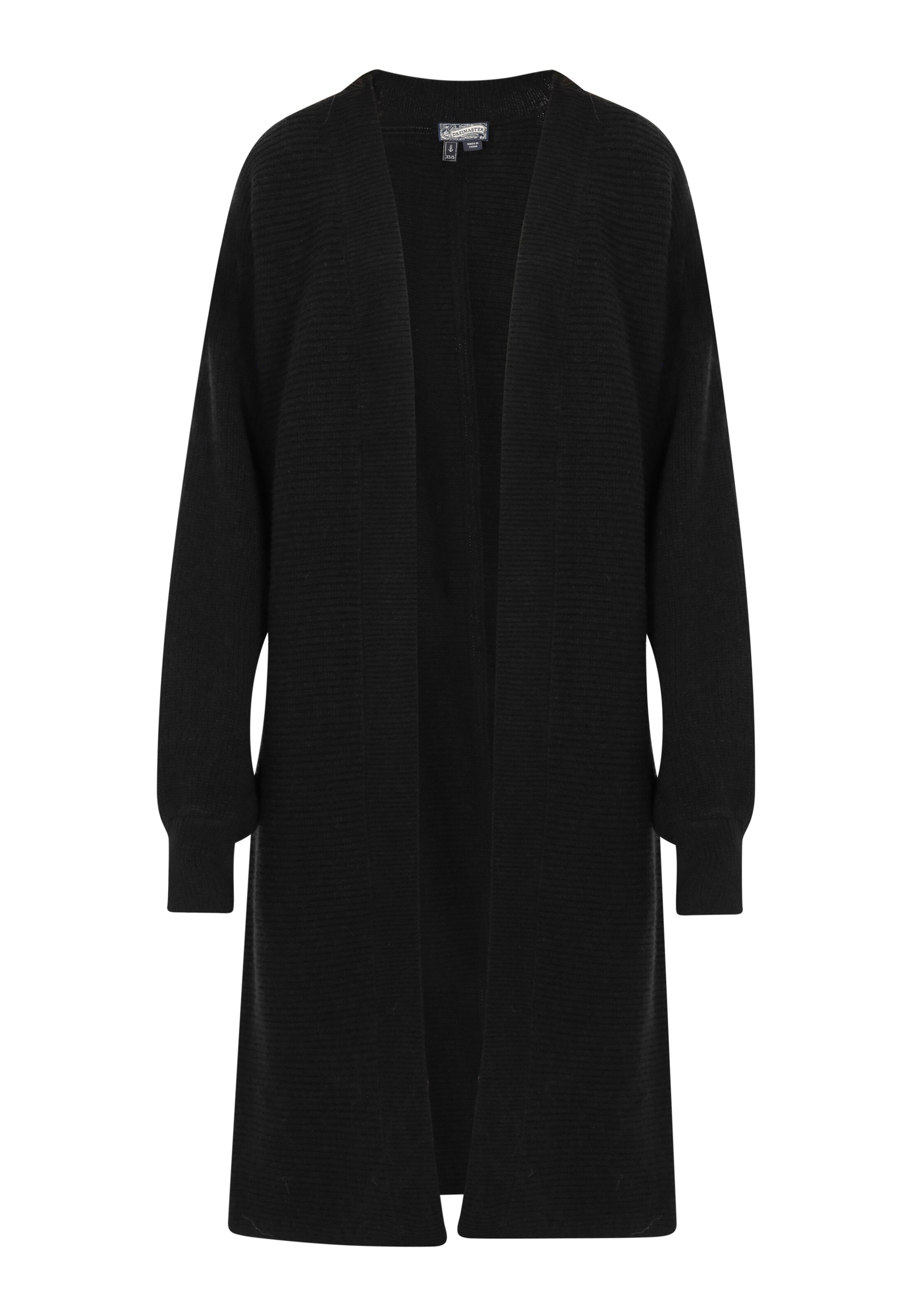 DreiMaster Vintage Knit cardigan in Black: front