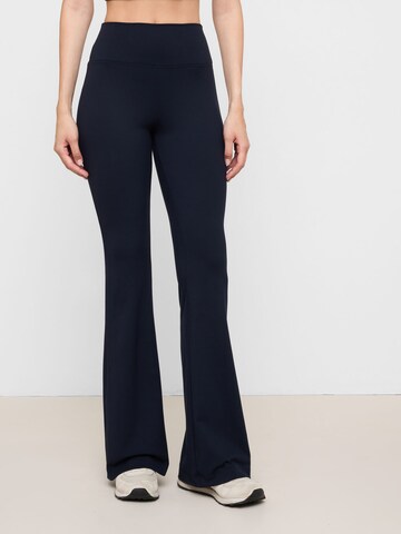 CALZEDONIA Flared Pants 'First Class' in Blue: front