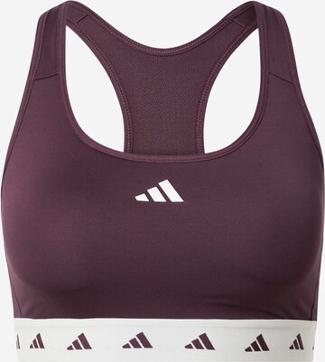 ADIDAS PERFORMANCE Sports Bra 'Powerreact' in Red: front