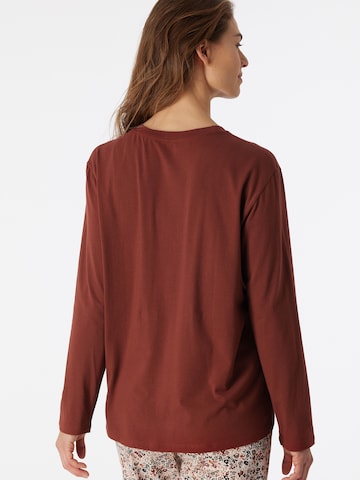 SCHIESSER Pajama Shirt in Brown