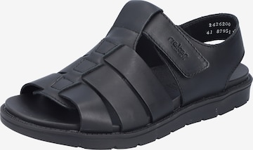 Rieker Sandals ' 24262 ' in Black: front