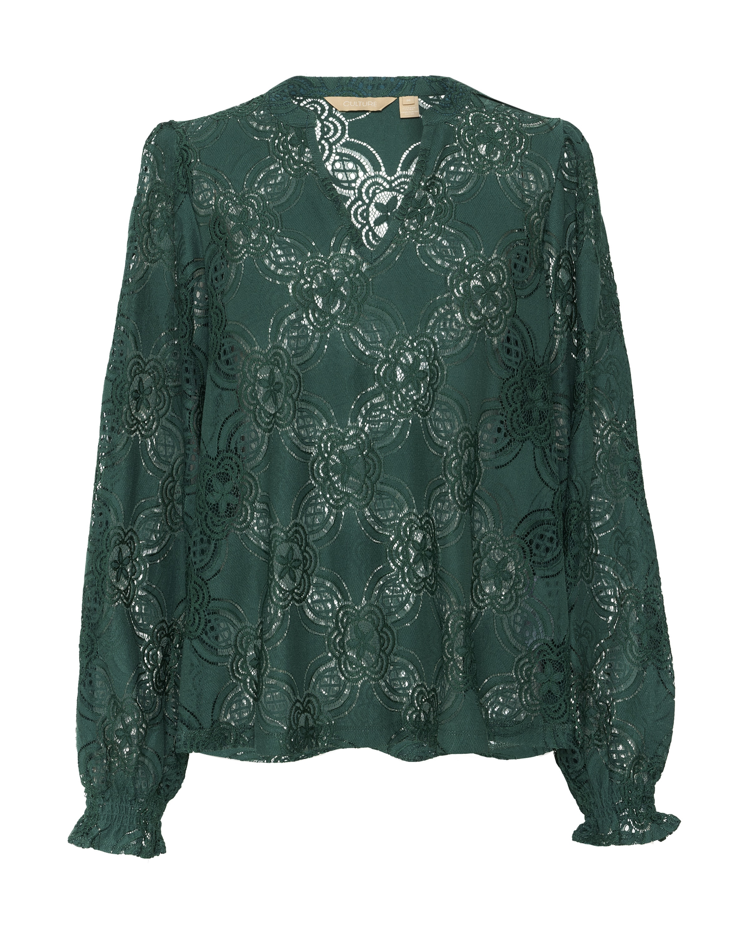 CULTURE Bluse 'Olu' i grøn: forside