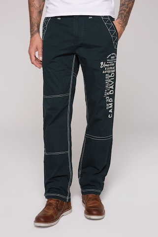 CAMP DAVID Regular Pants in Blue: front