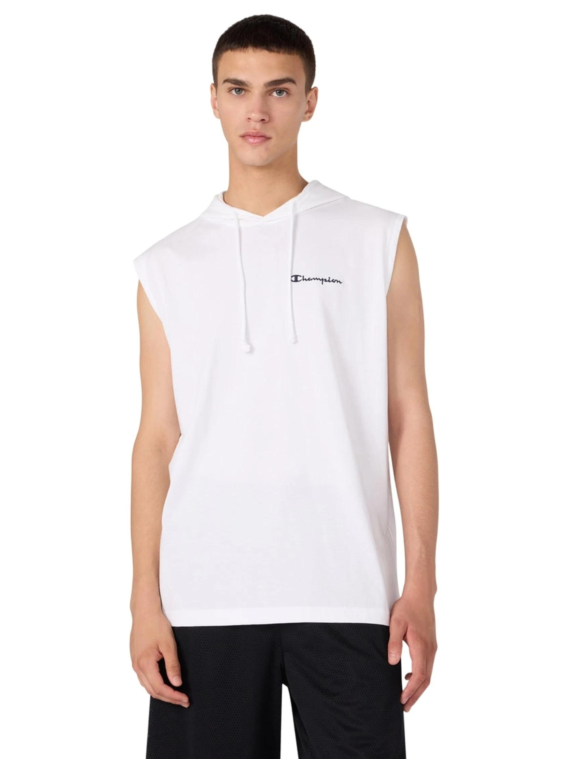 Champion -DO NOT USE- Shirt 'Camiseta champion blanca sleeveless hooded icon small logo tee'‌ in Weiß: Vorderseite