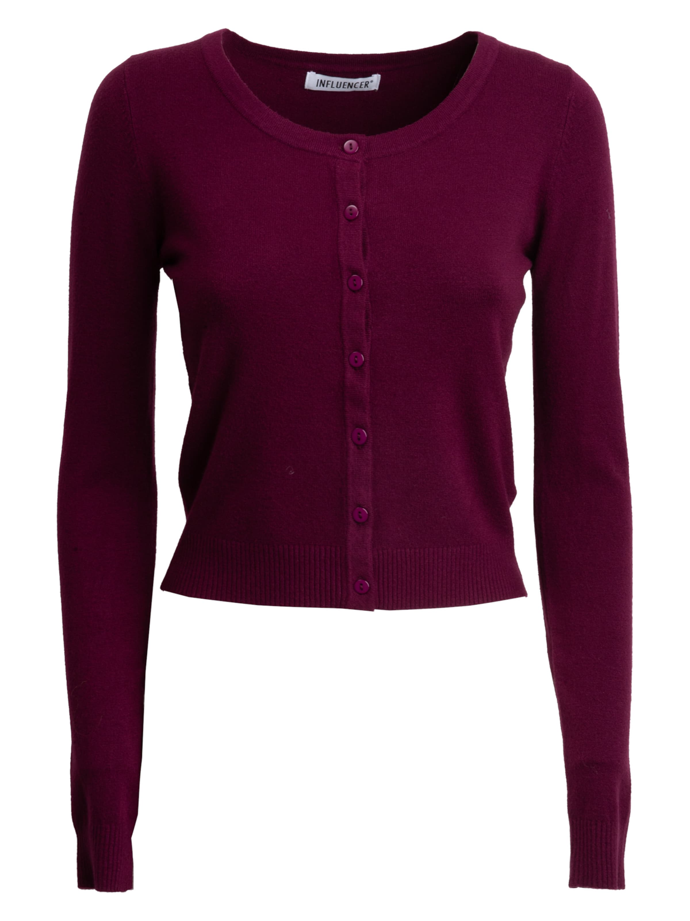 Influencer Knit Cardigan in Purple: front