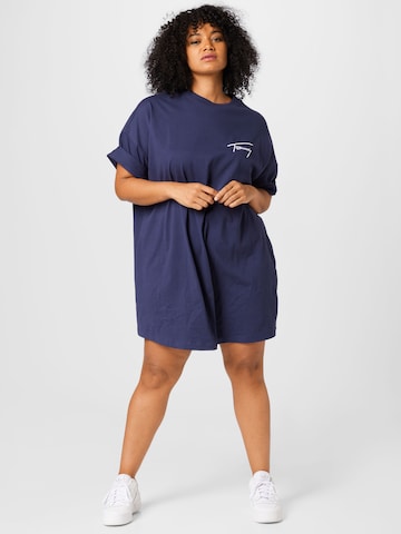 Rochie 'SIGNATURE' de la Tommy Jeans Curve pe albastru