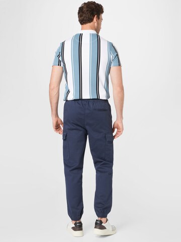 BURTON MENSWEAR LONDON Tapered Cargobyxa i blå