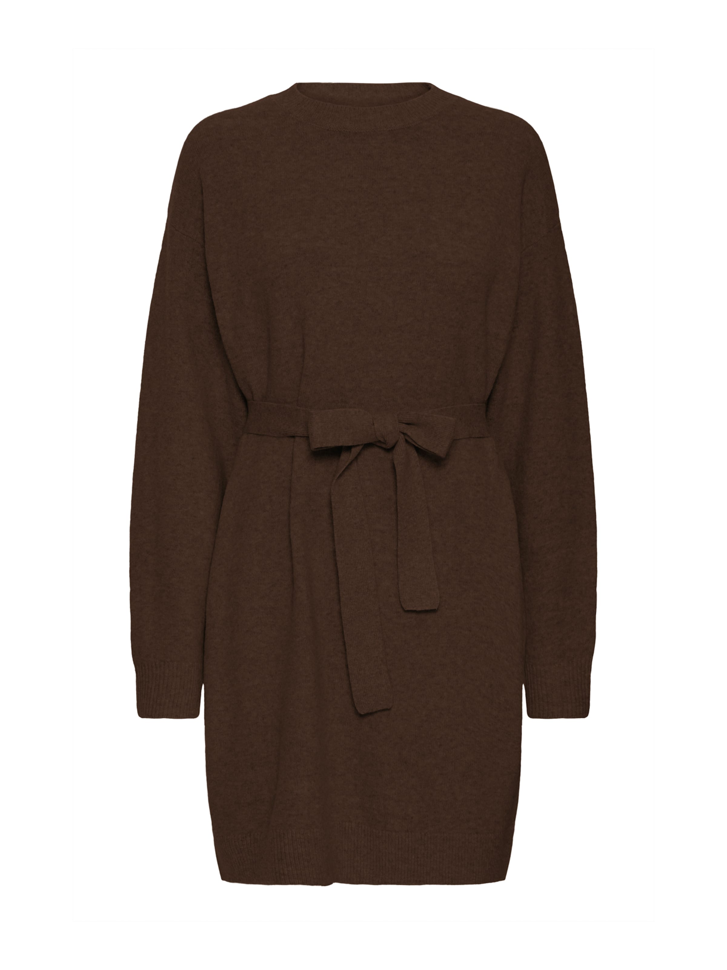 ICHI Πλεκτό φόρεμα 'IHDASILA' σε καφέ: μπροστά