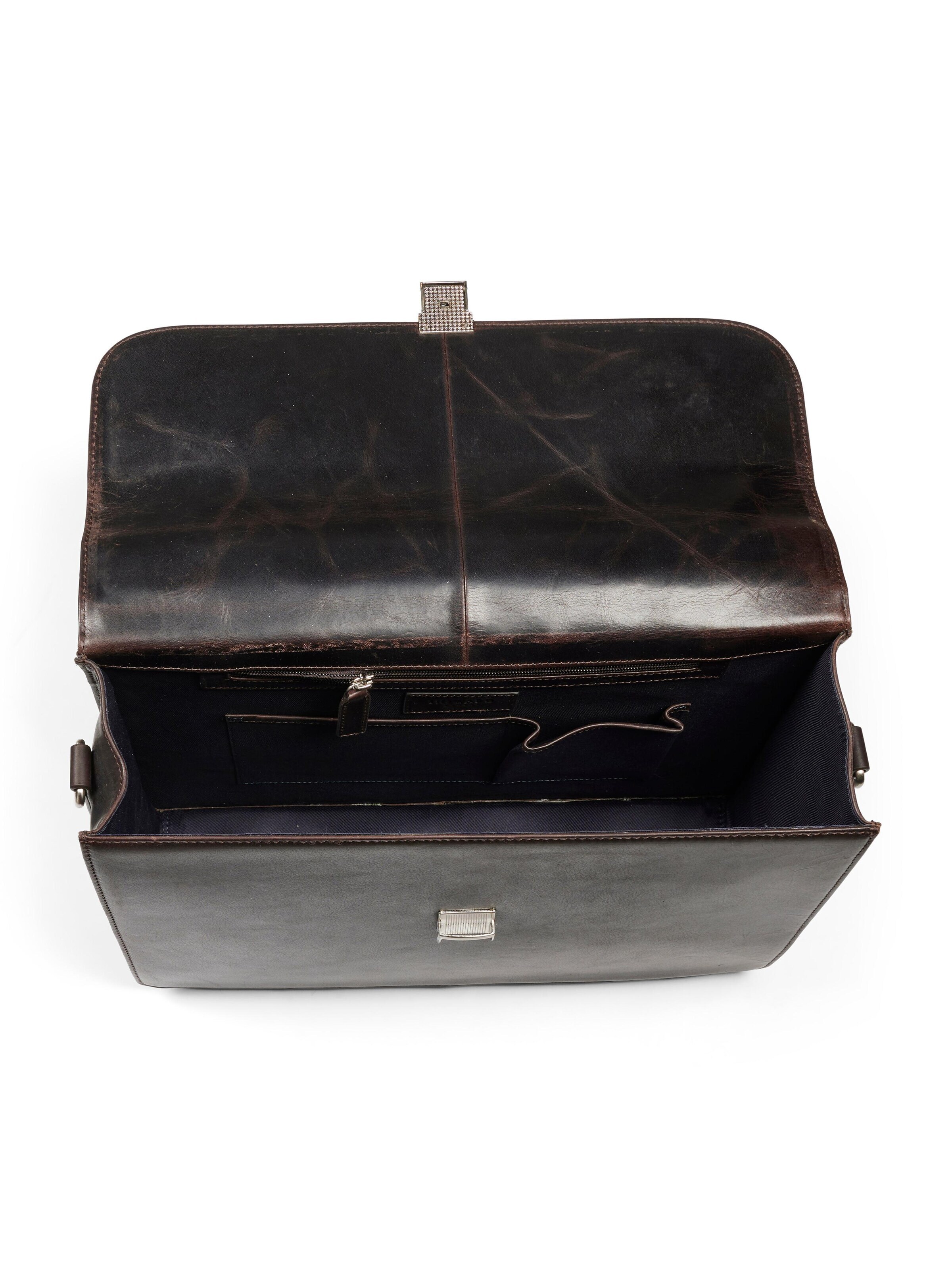 Valigetta ventiquattrore 'Briefcase Bag Eric Dark Brown' di Howard London in marrone