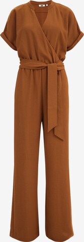 WE Fashion Jumpsuit in Brown: front