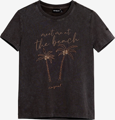 Desigual T-Shirt 'Palm Tree' in beige / orange / schwarz, Produktansicht
