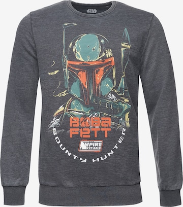 Sweat-shirt Recovered en gris : devant