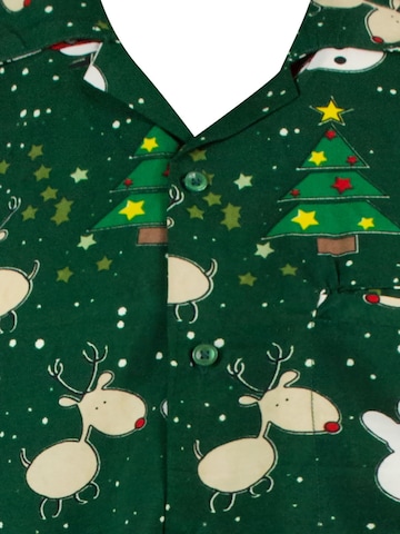 Regular fit Camicia 'Christmas Buddies' di King Kameha in verde
