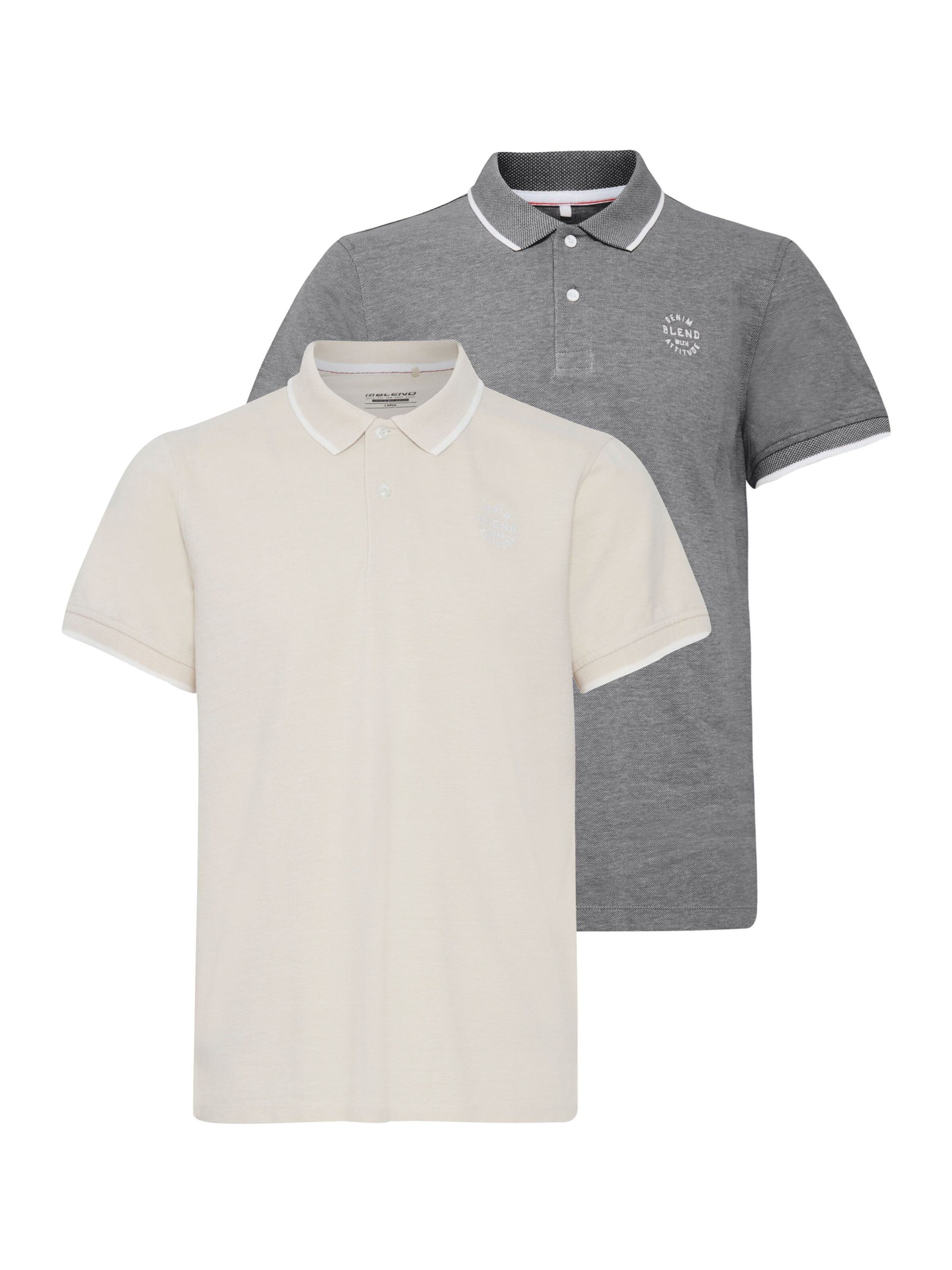 BLEND Poloshirt in Beige: Vorderseite