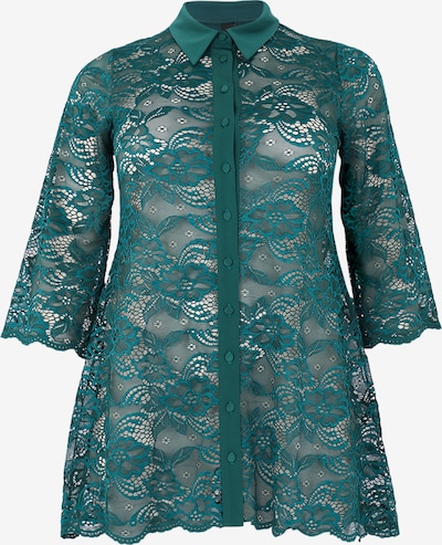 YOEK Bluse in dunkelgrün, Produktansicht