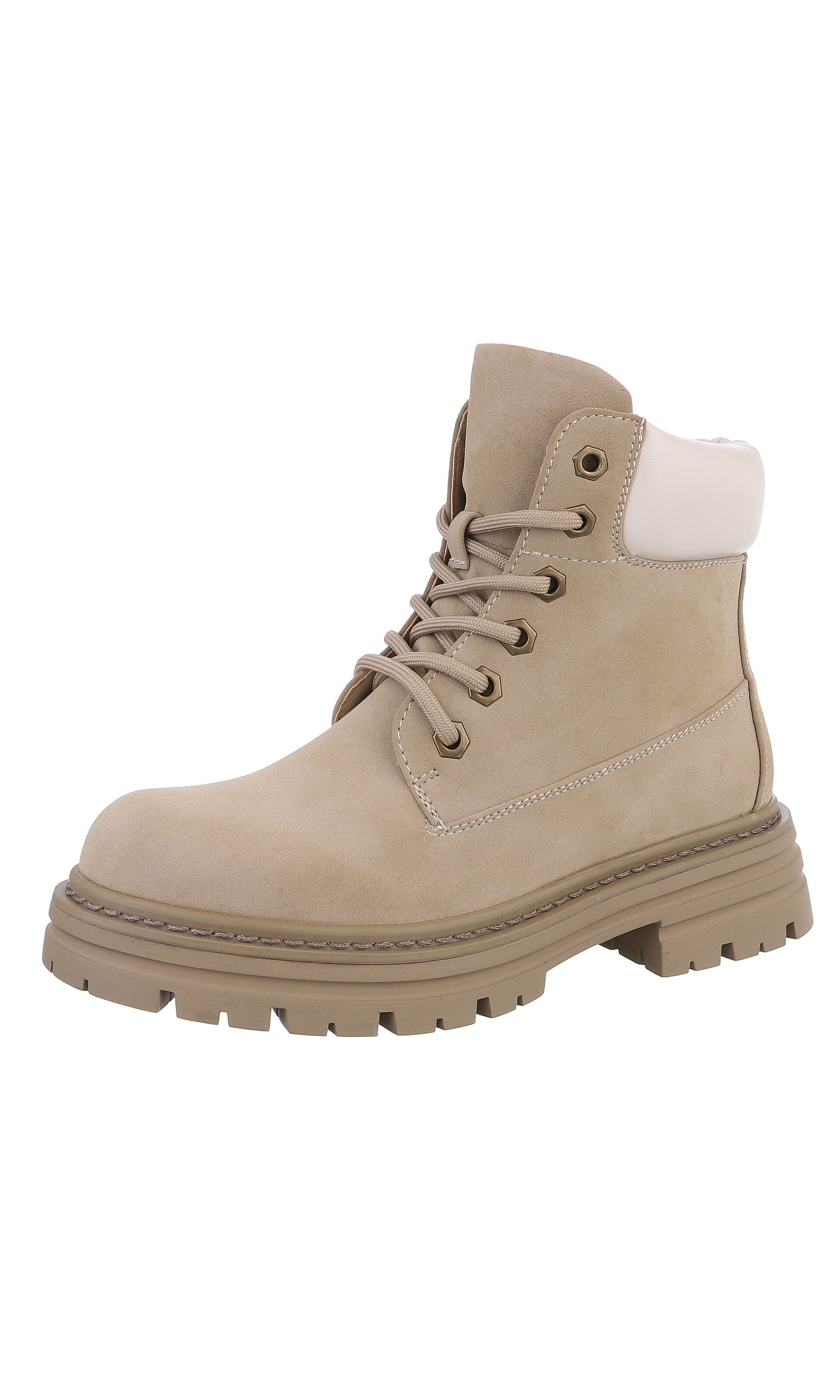 Ital-Design Schnürstiefelette in Braun: Vorderseite