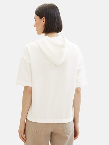 Sweat-shirt TOM TAILOR en blanc