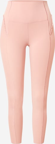 NIKE Skinny Workout Pants 'Yoga' in Pink: front