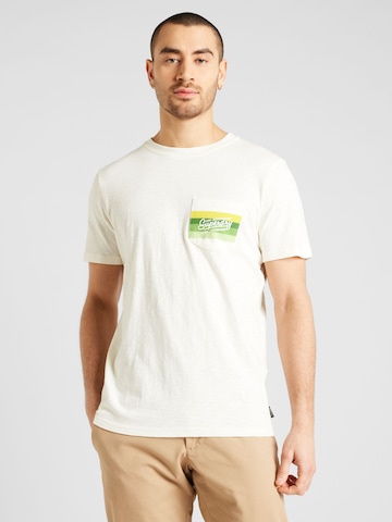 Superdry T-Shirt 'CALI' in Weiß: predná strana