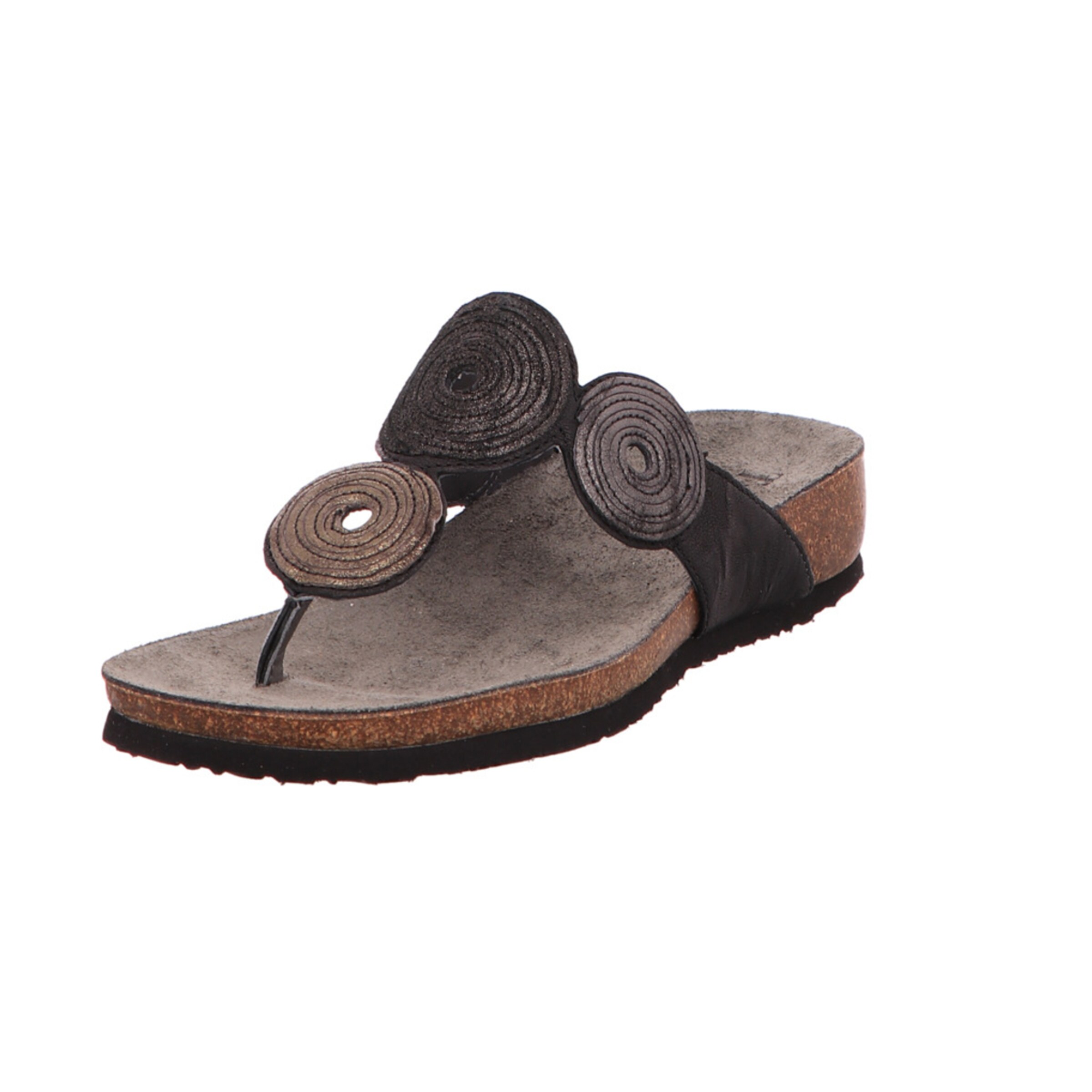 THINK! Zehentrenner 'Julia' in Schwarz: Vorderseite